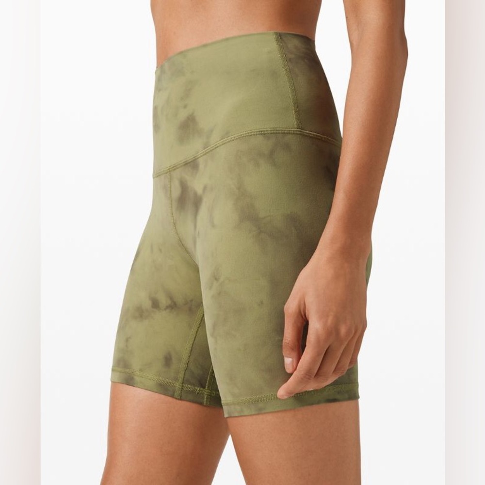 Lululemon Align High-Rise Green Tie-Dye Women’s Biker Shorts